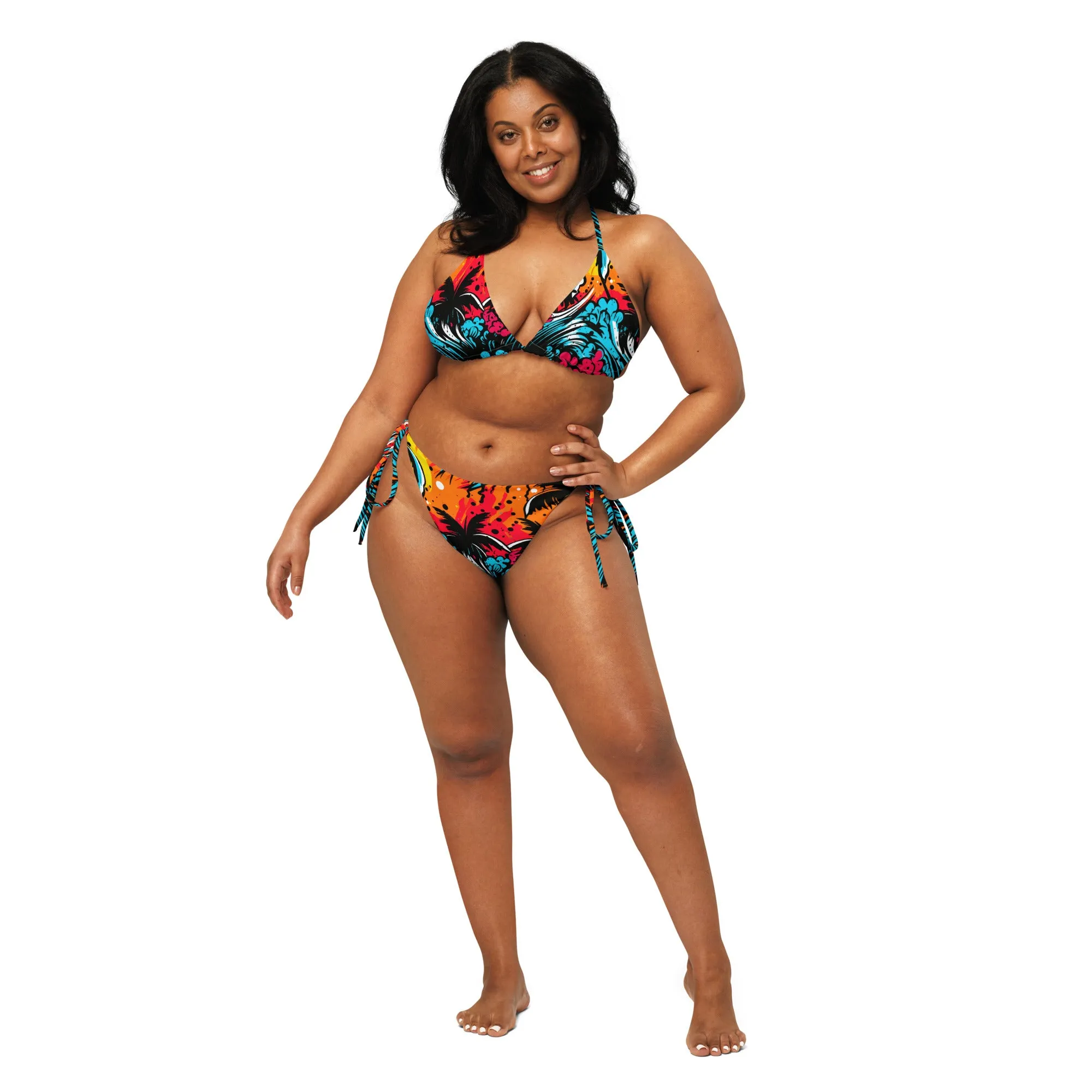 Women's String Bikini - Tropical Adventure 001