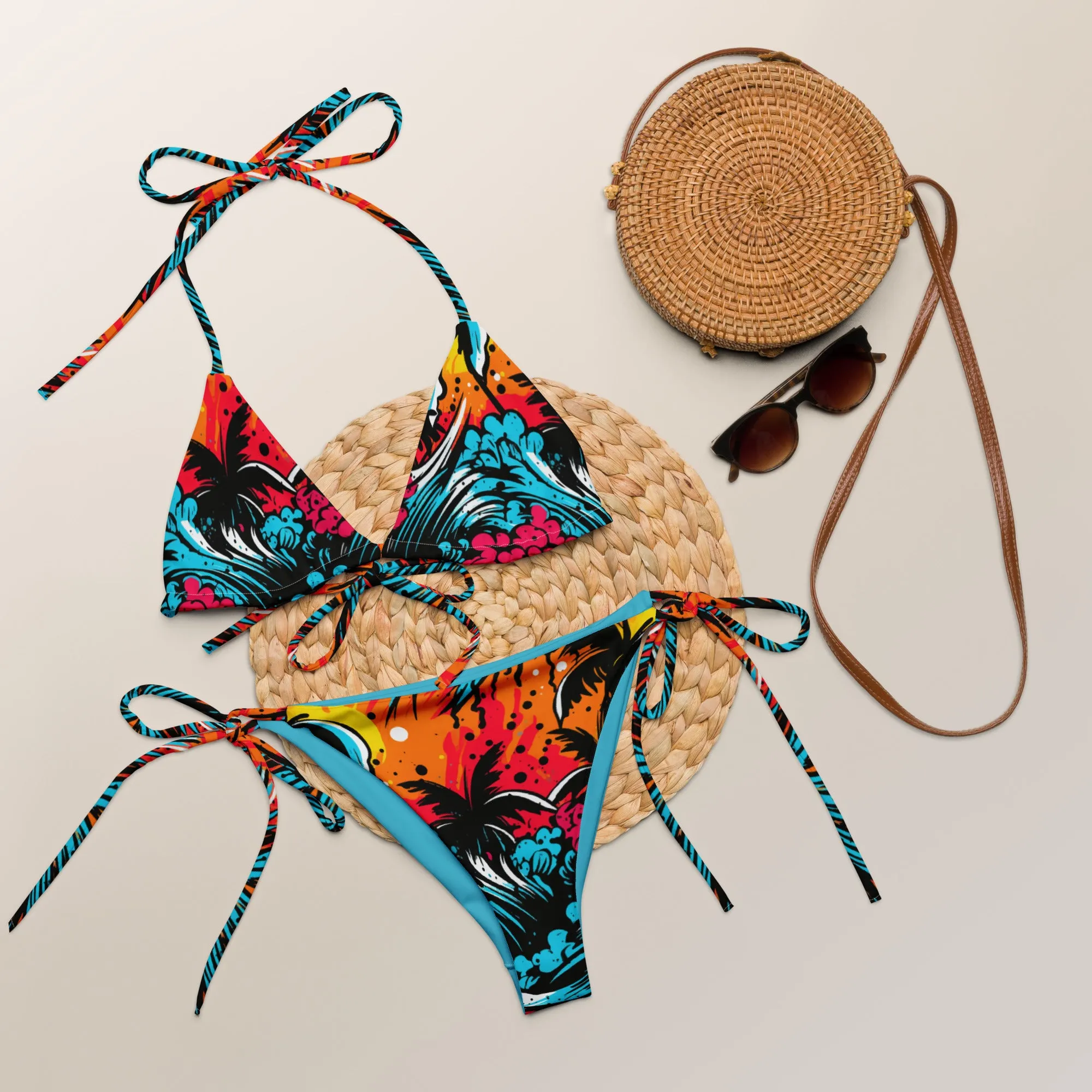 Women's String Bikini - Tropical Adventure 001