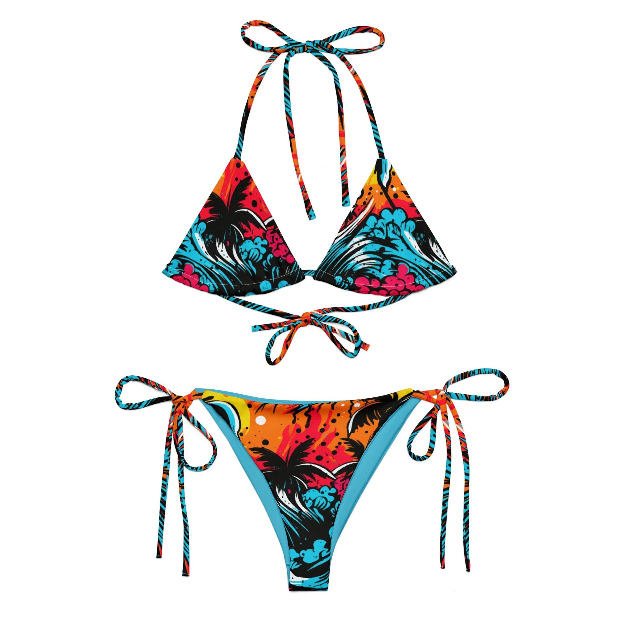 Women's String Bikini - Tropical Adventure 001