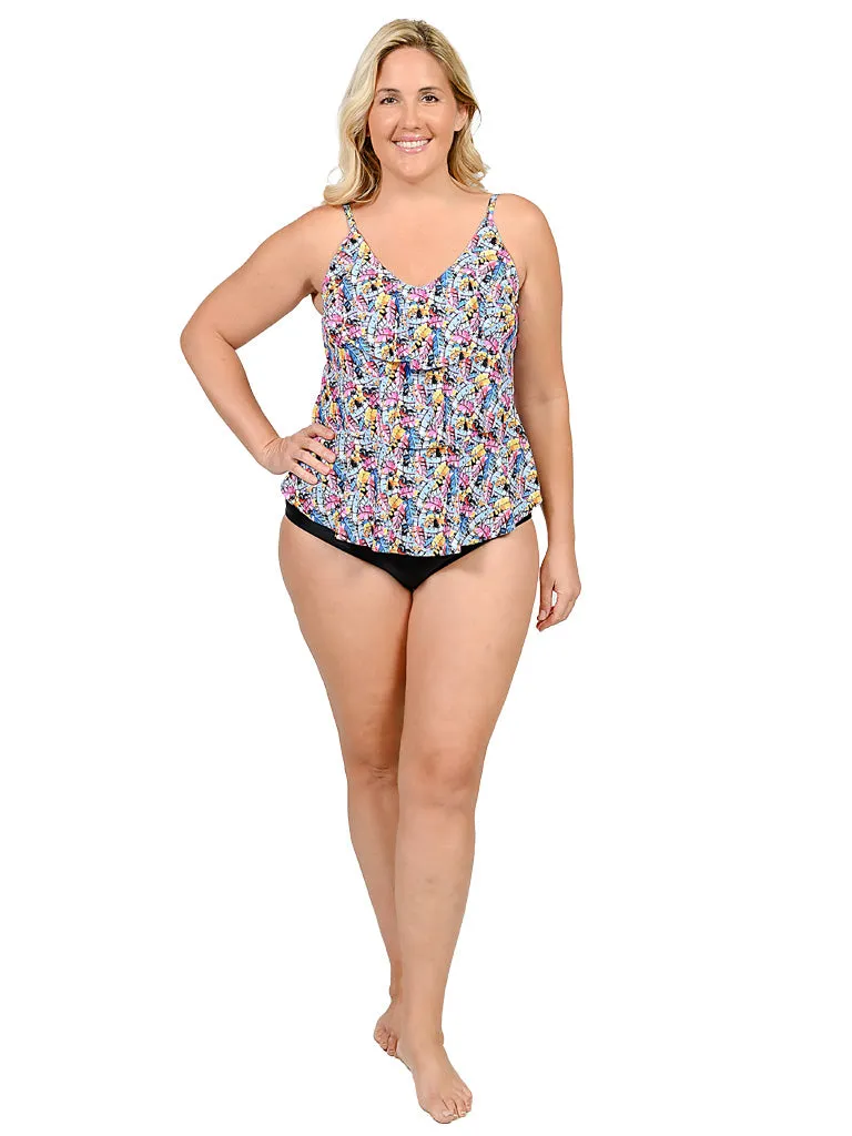 Women's Swimwear in vibrantly colored prints in Missy sizes - 8-16.